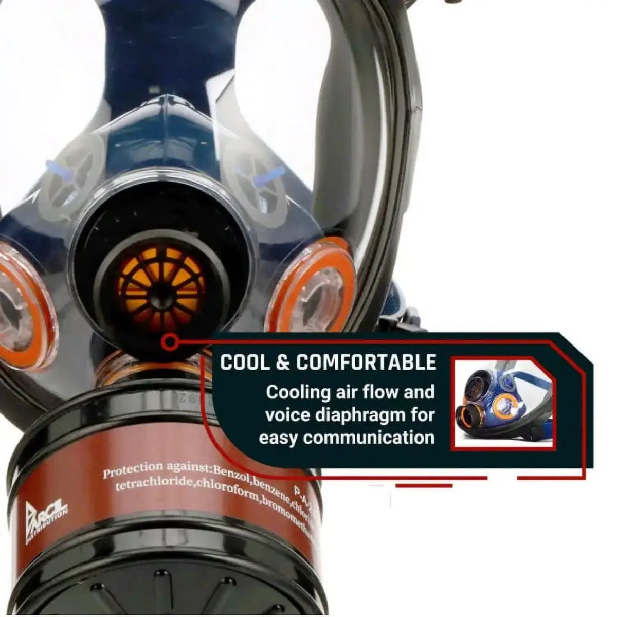 with Face Full Mask Vapor Particulate Organic Respirator ST-100X and Gas Filtration Survival