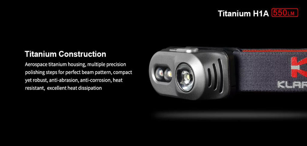 '-Battery Lumens H1A -550 Headlamp V6 XP-L LED Included Klarus Rechargeable -CREE
