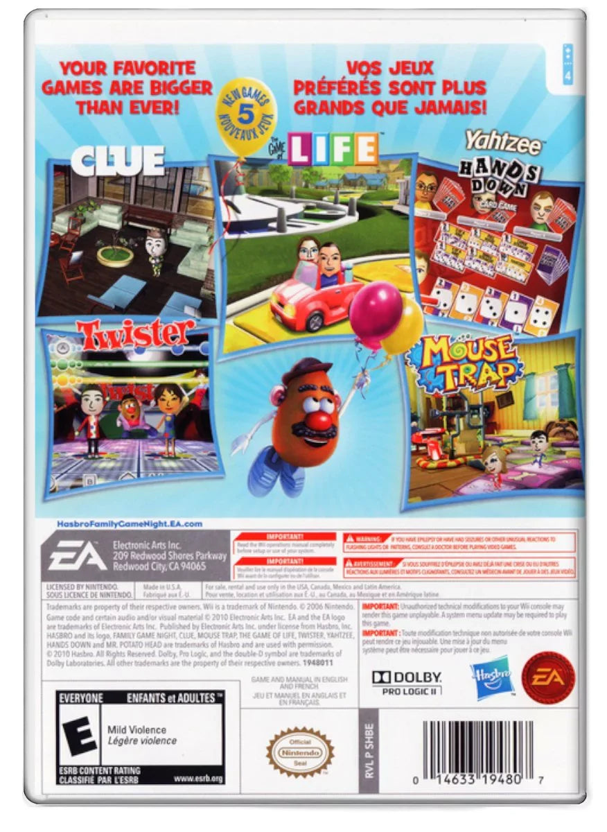 Wii 3 Game Family Night Pre-Owned - Nintendo