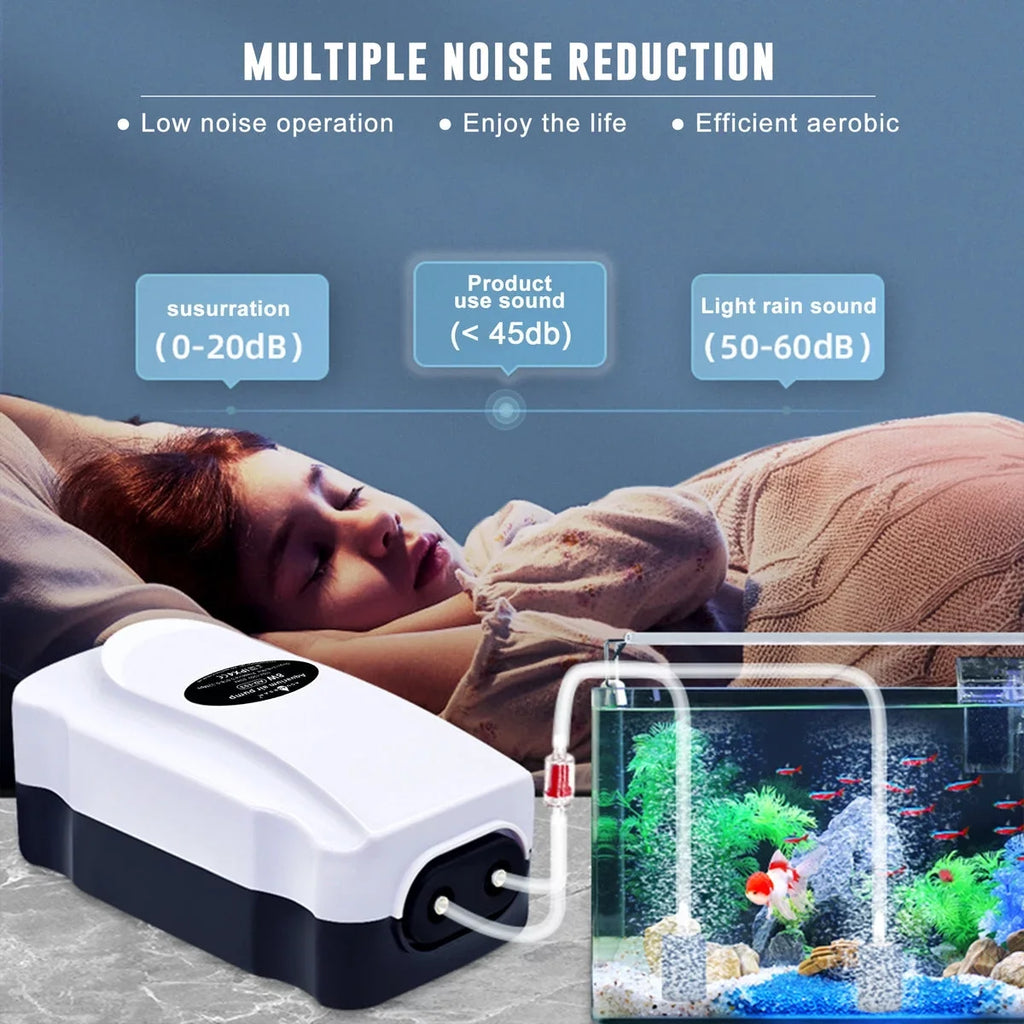 120 Oxygen Pump 75GPH Quiet Pump Fish Aerator Air for Oxygen Output Gallons 30 - Adjustment Tank, 2X