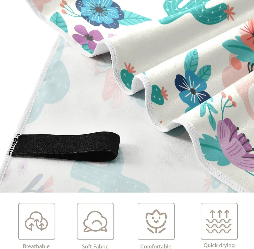 Quick Bath Free Blanket, Cactus Yoga Microfiber Sand Pool Bestwell Thin Dry Towel Towel Towel Beach Multipurpose Swim 30”X60” Llama Towel, Shower Lightweight Oversized