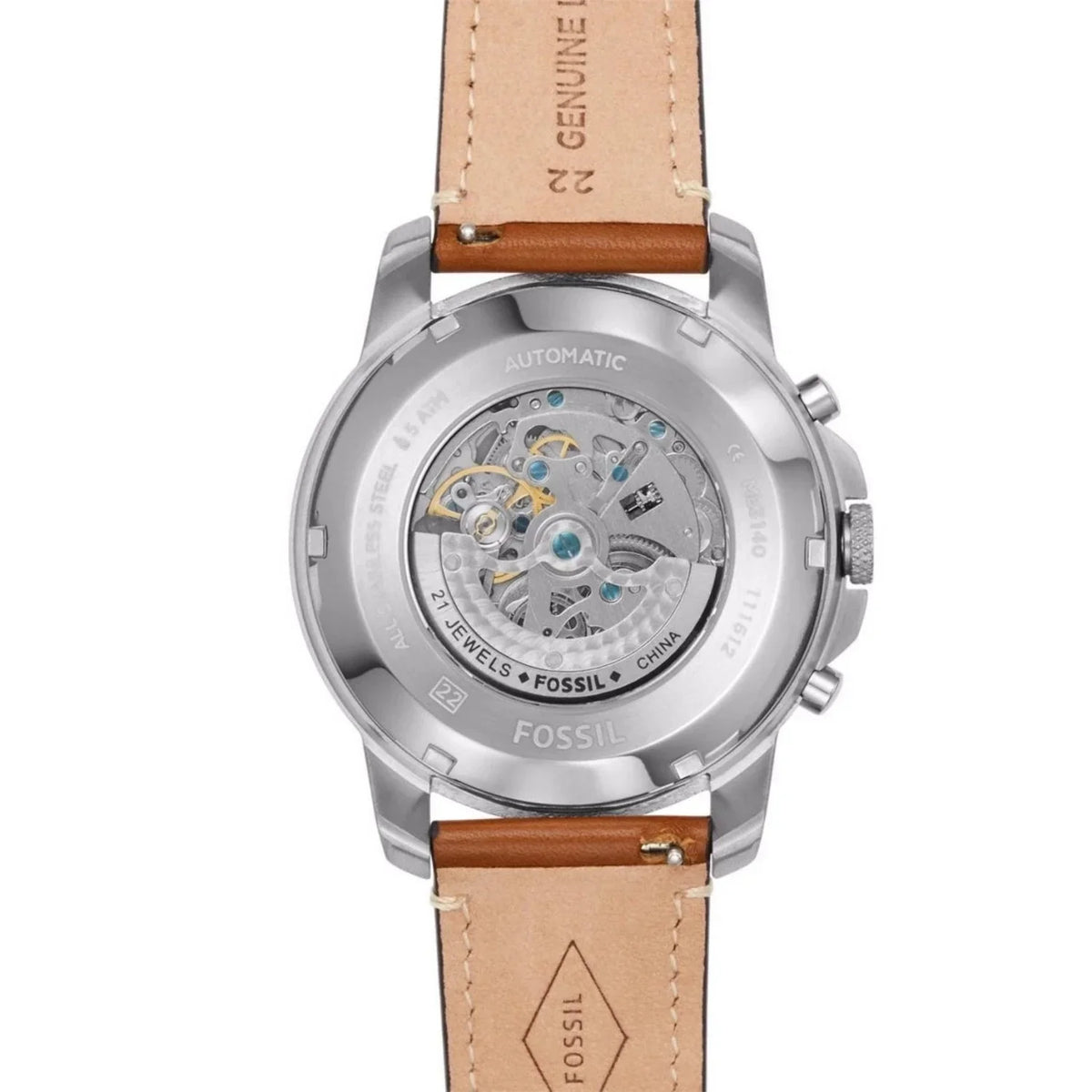 Silver Grant Stainless-Steel Fossil Men's Automatic Watch Dress ME3140