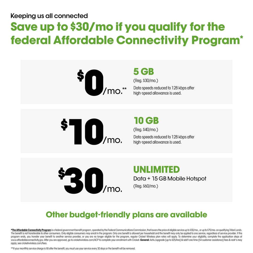 Rainforest Green 32GB, - Smartphone Prepaid Cricket Wireless Splendor,