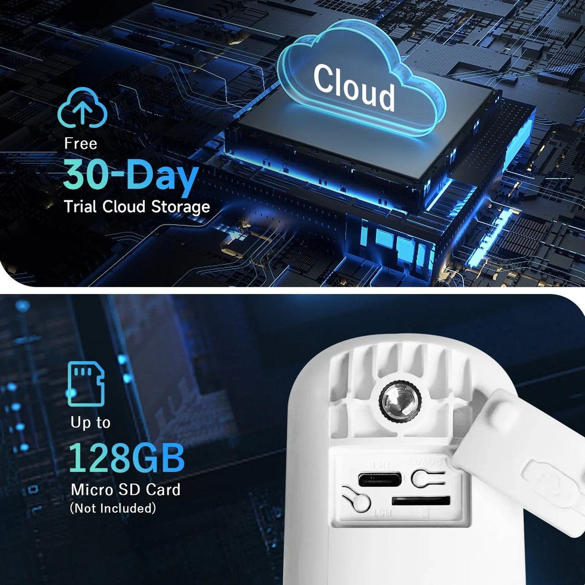 Outdoor, Spotlight Camera Cloud/SD Motion 4MP Storage, Home PIR 2.4GHz XVIM Waterproof, Detection with Powered Security Card Security WiFi, Battery Audio, Vision, Camera Night Wireless 2.5K 2-Way