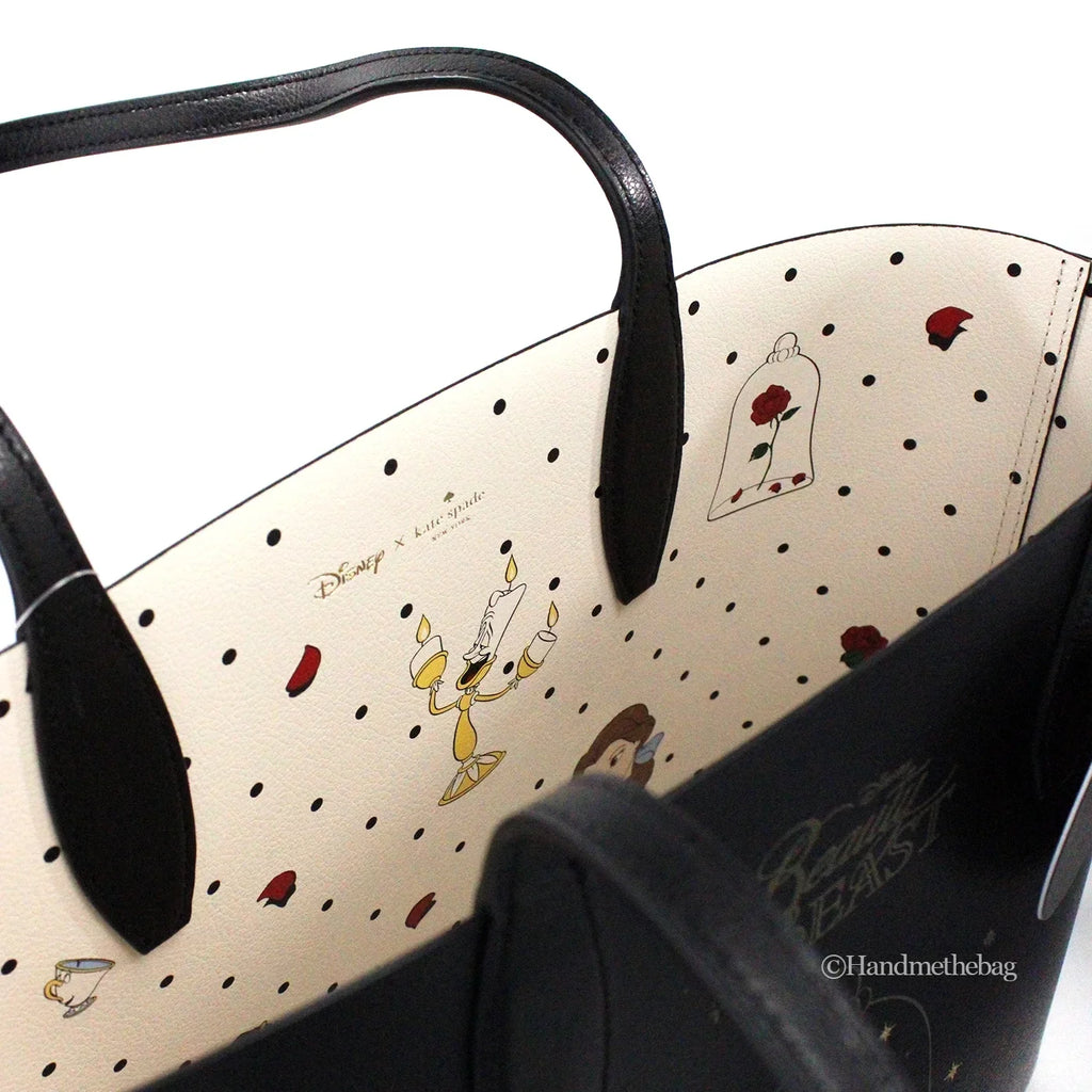 Disney The Leather Tote Kate Spade Beast X And Beauty Handbag Small Reversible