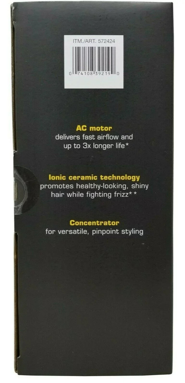 Pro Styling Watt Performance Motor Infiniti Conair 1875 AC Hair Dryer Salon Tool