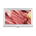 Meat Chop Texture Holder Business Pocket Card Wallet Case Box Food Rib Raw
