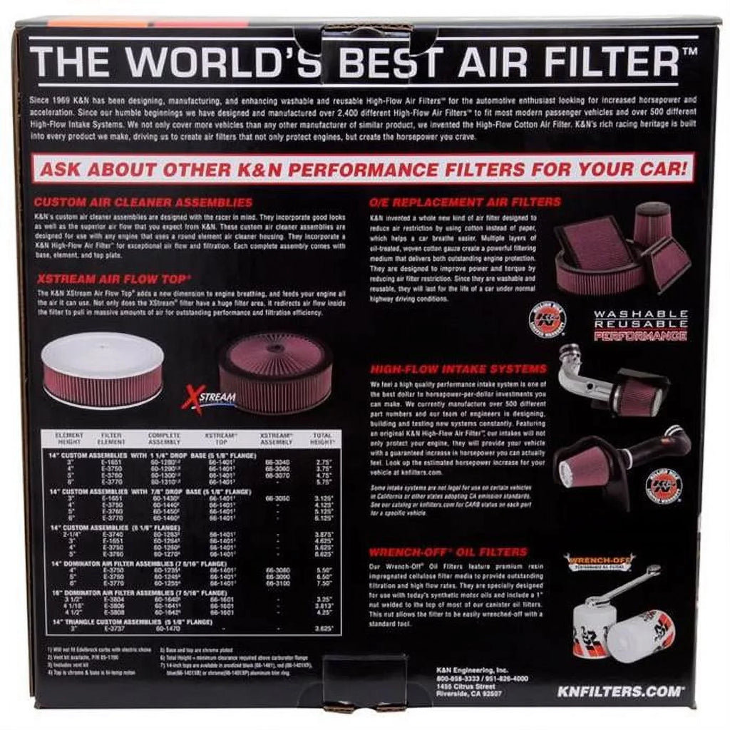 Cleaner Air Assembly 60-1290 K&N Filters Custom