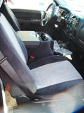 40/20/40 Gray Velour Silverado, 2007-2013 Opening 2 Chevy Opening and Suburban Console Black With C1127 Lids Split LT With and In Seat Front Tahoe