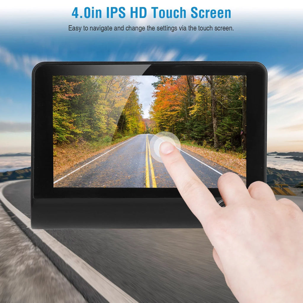 Rear Recording Motion G-Sensor Cam with Detection Front Dash Touch 1080P and iMouTEK Loop 4in Car Camera Dash Camera Screen