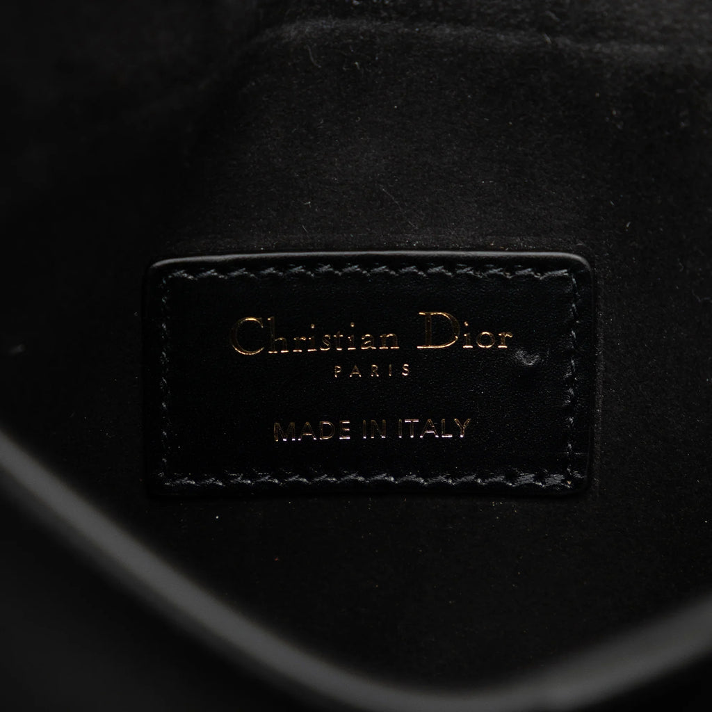 Black Pre-Owned Belt Authenticated Saddle Bag Dior Calf Unisex (Good) Leather