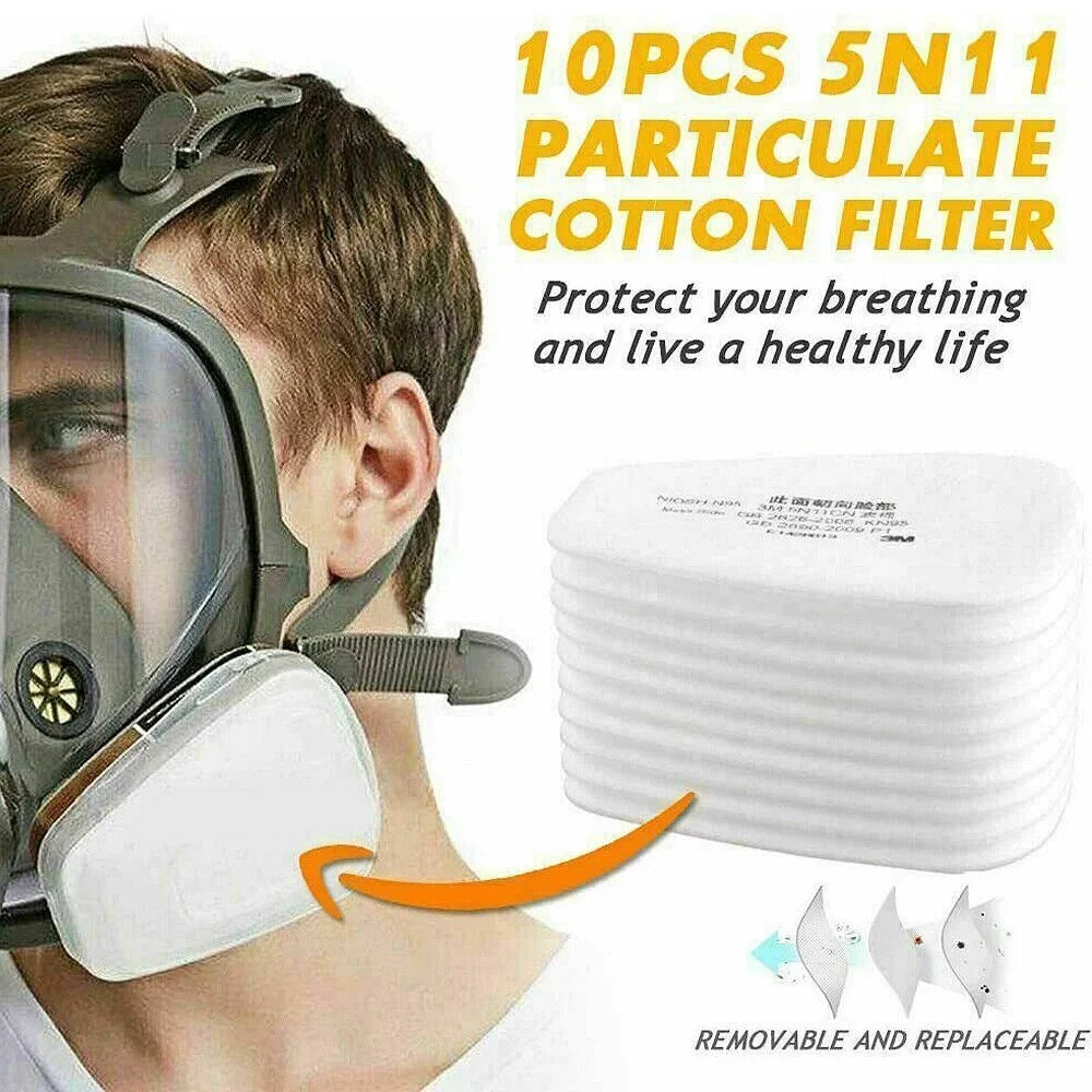 Gas Face Set Spraying Mask for Full 6800 w/Filters Painting Facepiece Respirator