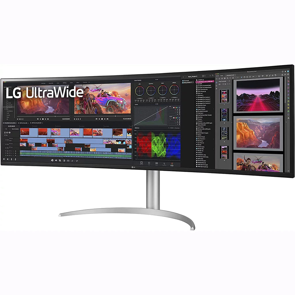 x USB Monitor, Curved AMD (5120 Type-C, Premium 2.1 Pro, 49WQ95C-W Nano 32:9 NVIDIA HDMI Adjustable FreeSync Open & DQHD UltraWide G-SYNC Compatible Tilt/Height/Swivel and 1440) LG IPS Box 49"