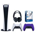 5 Black Controller, Cable Edition Surge Digital Pack Purple Playstation Sony Extra Console 3D and with Bundle PowerPack Headset & PULSE Battery Charge