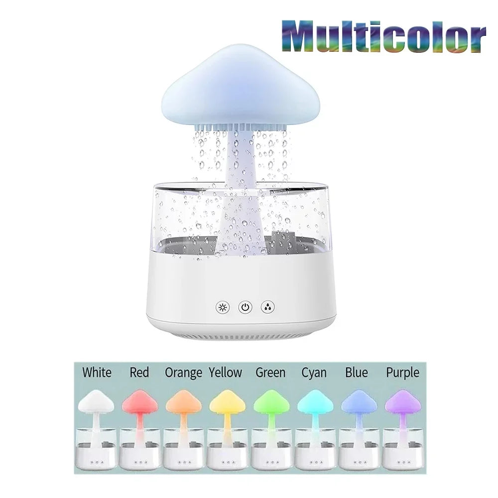Mist, 450ml Light, 7 Bedside Cloud Relax Humidifier CJC Essential Drop Aromatherapy Rain Colors Diffuser Fountain Desk Sleep Oil LED Water