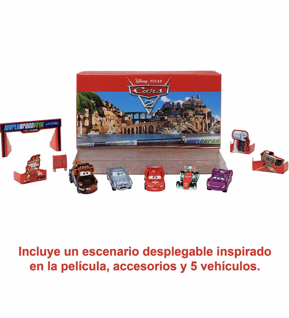 of & Collectible Vehicle Inspired Cars Gift Grand Pixar 5 Tool 2, Prix by Disney Kids Movie 2 from Cars 3 Set Up Ages Cart & & for Years World 5-Pack and Collection, Character Old Fans The The Cars