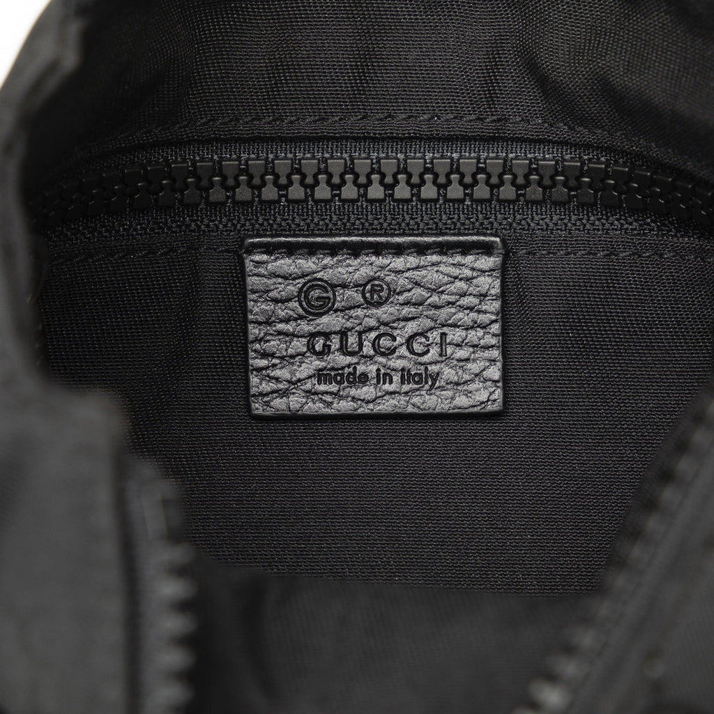 Fabric GG (Good) Pre-Owned Authenticated Nylon Gucci Web Black Crossbody Bag Unisex Crossbody