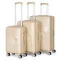 Champagne, Spinner 3 - Oriental Sets Piece in Hikolayae TSA Hardside Lock Collection Luggage