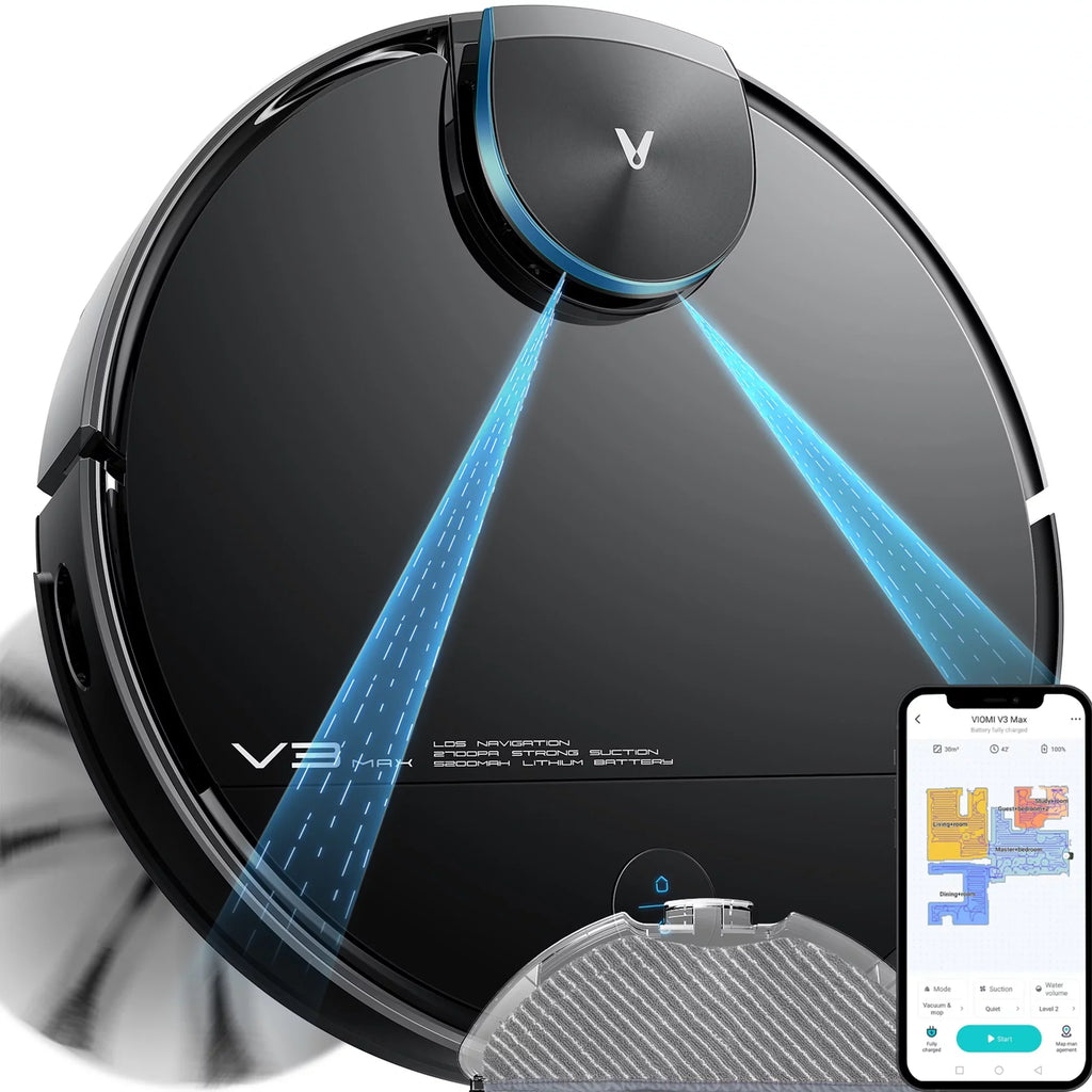 Mop & Black Max Vacuum Vacuum for Robot V3 Floors, Smart Multi Duster Viomi