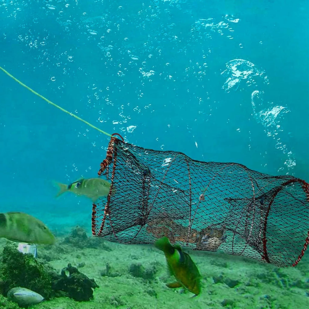 Crab Crayfish iMounTEK Bait 2 Fishing Net 22x11.8x11.8in Lobster, Trap Cage Shrimp Packs, Prawn Pot for