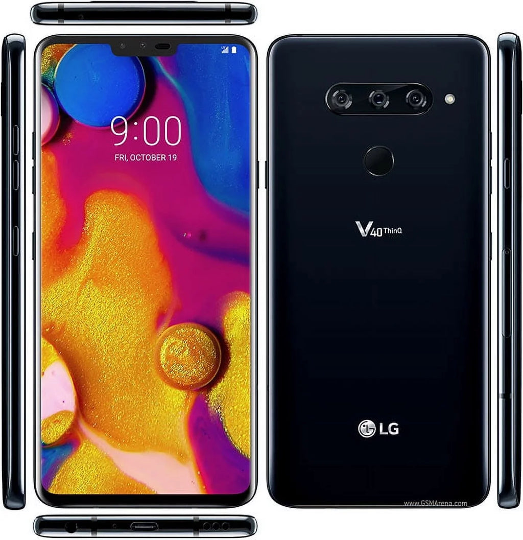 Black LG 64GB Verizon Only 6.4" Used V40 (Used) V405UAB ThinQ