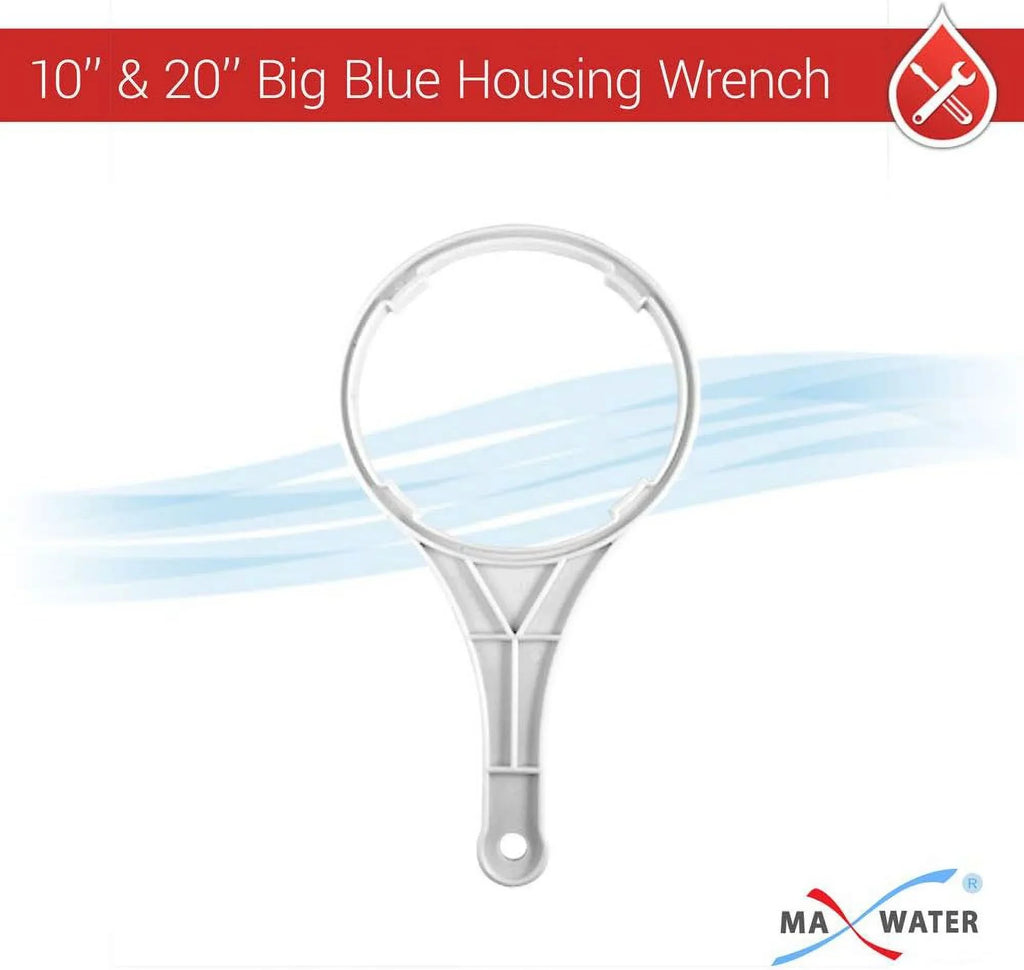 Whole Brass System 10" Blue BB House 1" NPT Gauge, Ports Filter Bracket Housing W/Pressure Wrench Pressure Pack Release, 1