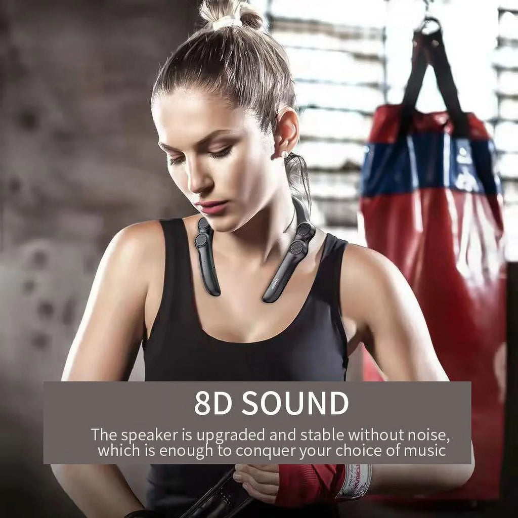 Bass Stereo For Player - 4 9d Speaker Bluetooth Speakers Hang Sports Speakers Weight Neck Portable 85g Light Wireless Wearable Compatible