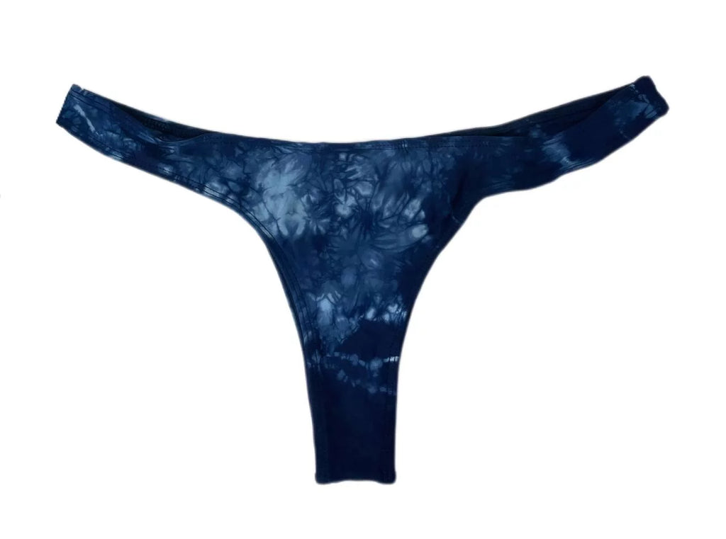 Frankies Tie L Die Bottom, Swim Women's Sunny Blue, Thong