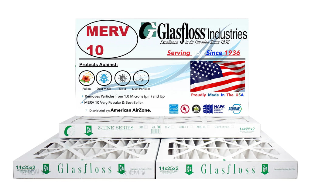 Air Glasfloss or USA. - Made - Filter Office AC Air - 14x36x2 HVAC In 10 - - Pleated or Furnace Filter MERV - of Filter Home (Pack Air The 2" 4)