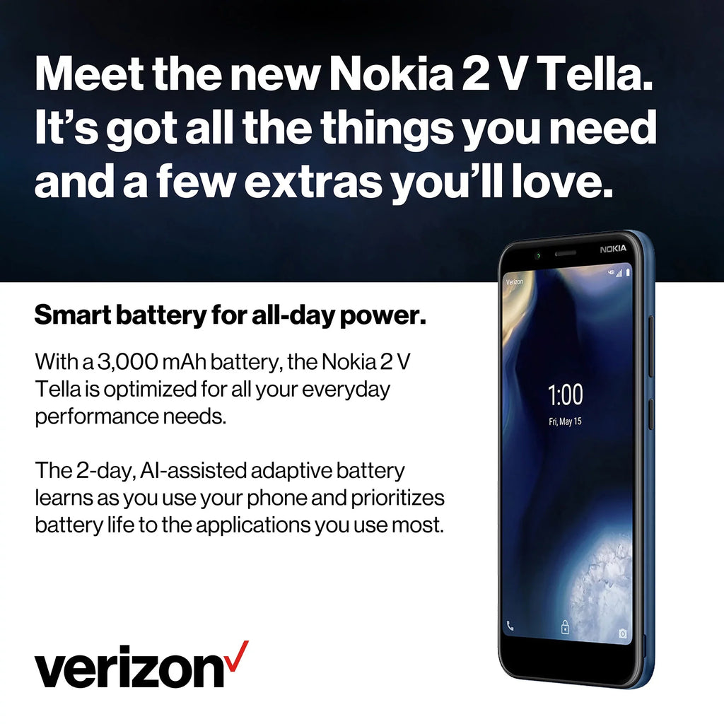 Prepaid Nokia 2V Cell Verizon Tella Phones