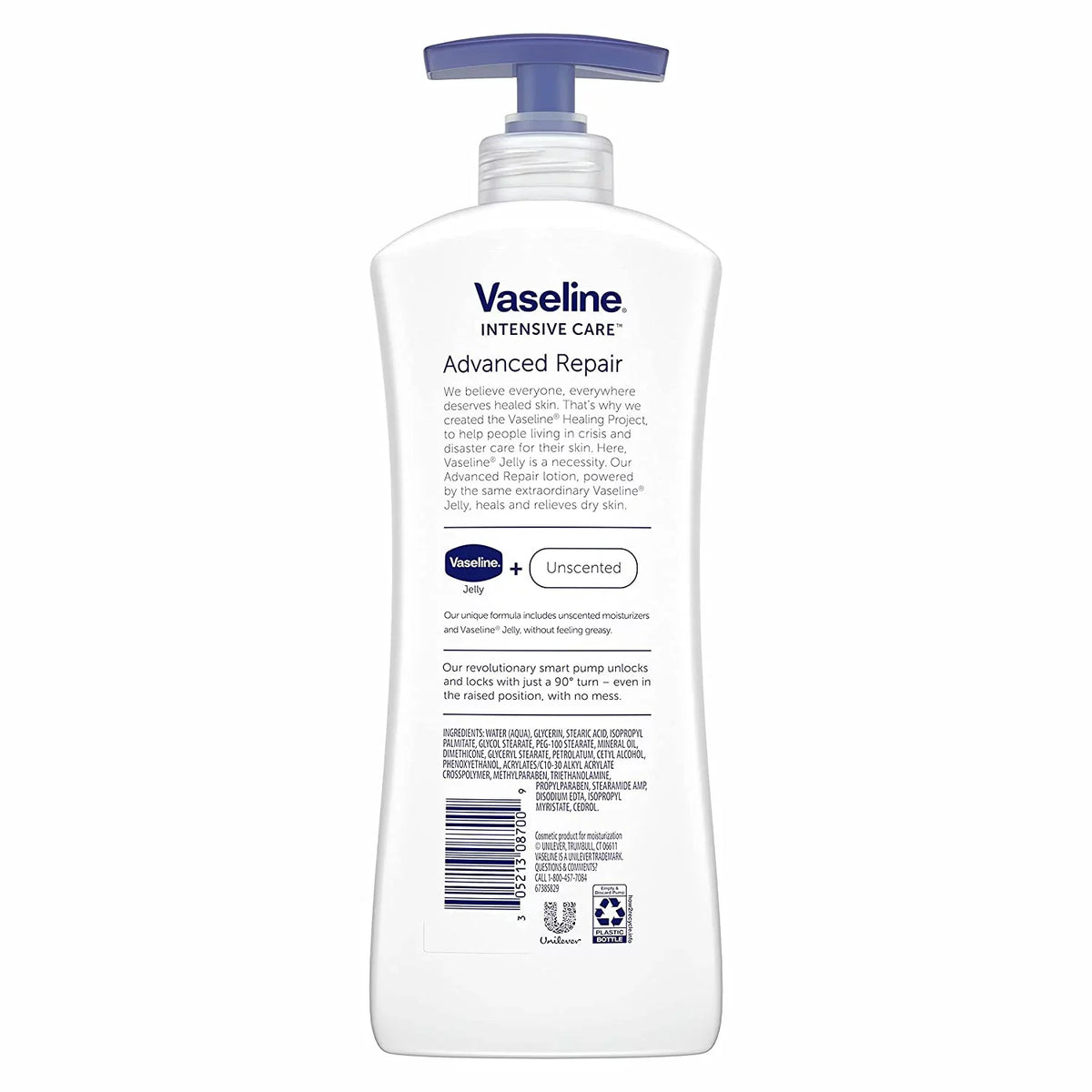 oz Pack Advanced 20.3 Intensive Lotion, Healing - Repair Vaseline Moisture Unscented Care 3
