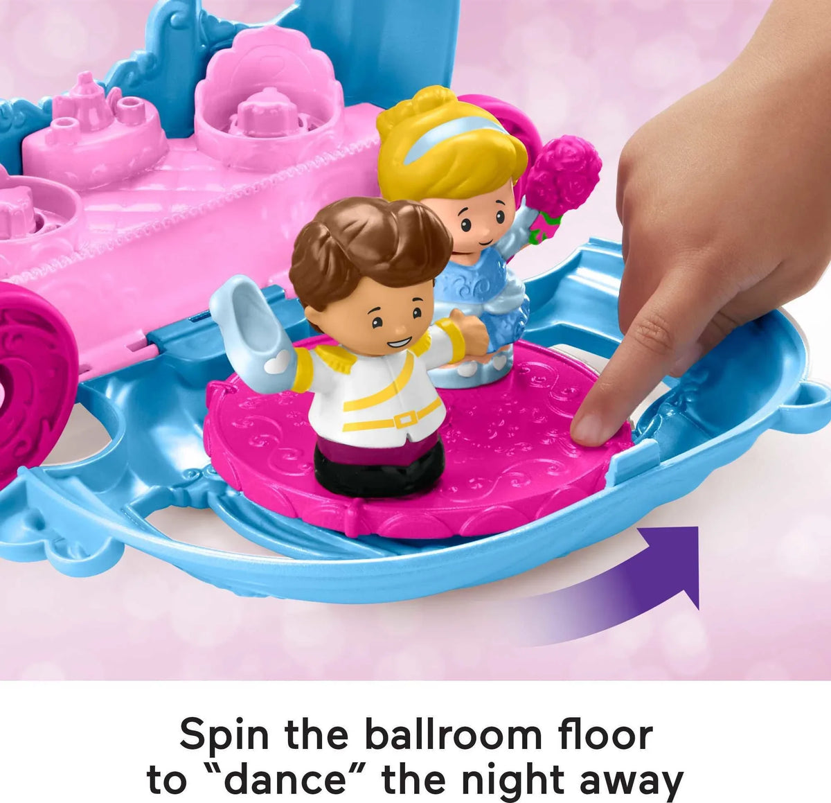 Princess Figures Disney with Cinderella’s Carriage Playset Dancing & Little People Horse Toddler