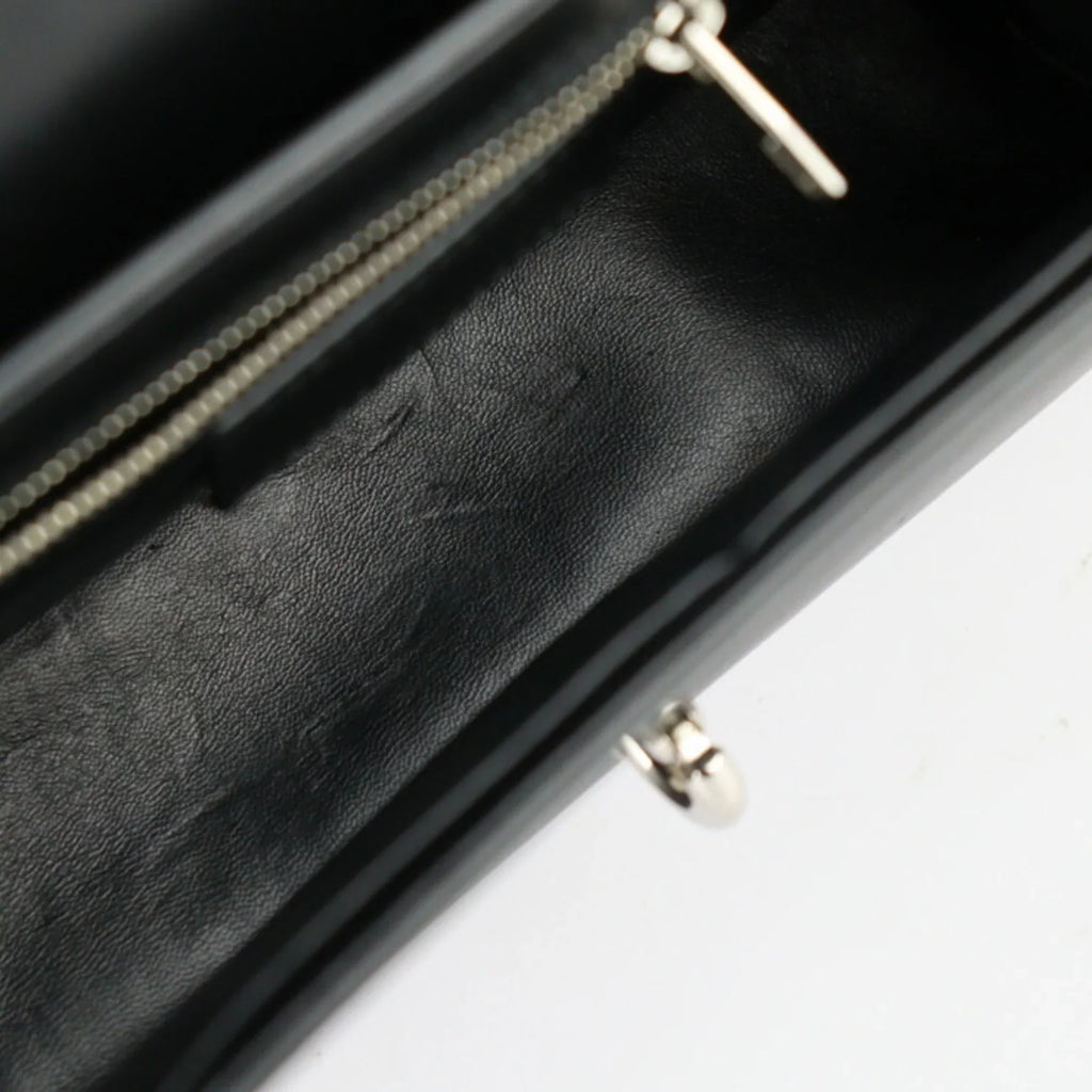 system shoulder 331916 Pre-Owned Balenciaga 2WAY calf bag handbag BALENCIAGA black mailon silver (Good) mini leather trapeze ivory hardware
