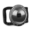 10SHOOT Port and Handle, 45m Dual Dome 180° XTGP559, Wide Black 9 Case Waterproof, for Waterproof Angle