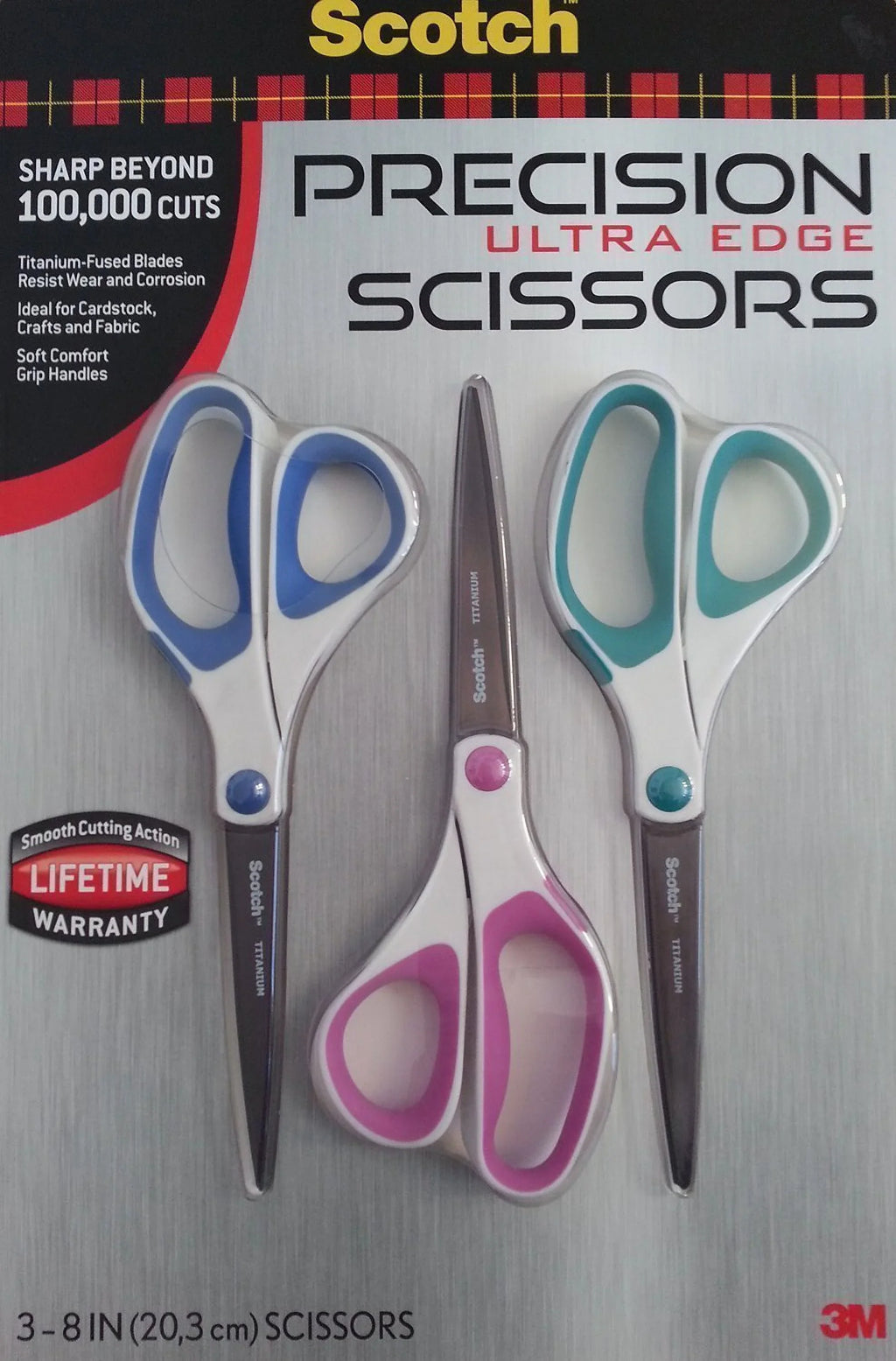 Precision Edge 3 Pack Scotch Ultra Scissors,