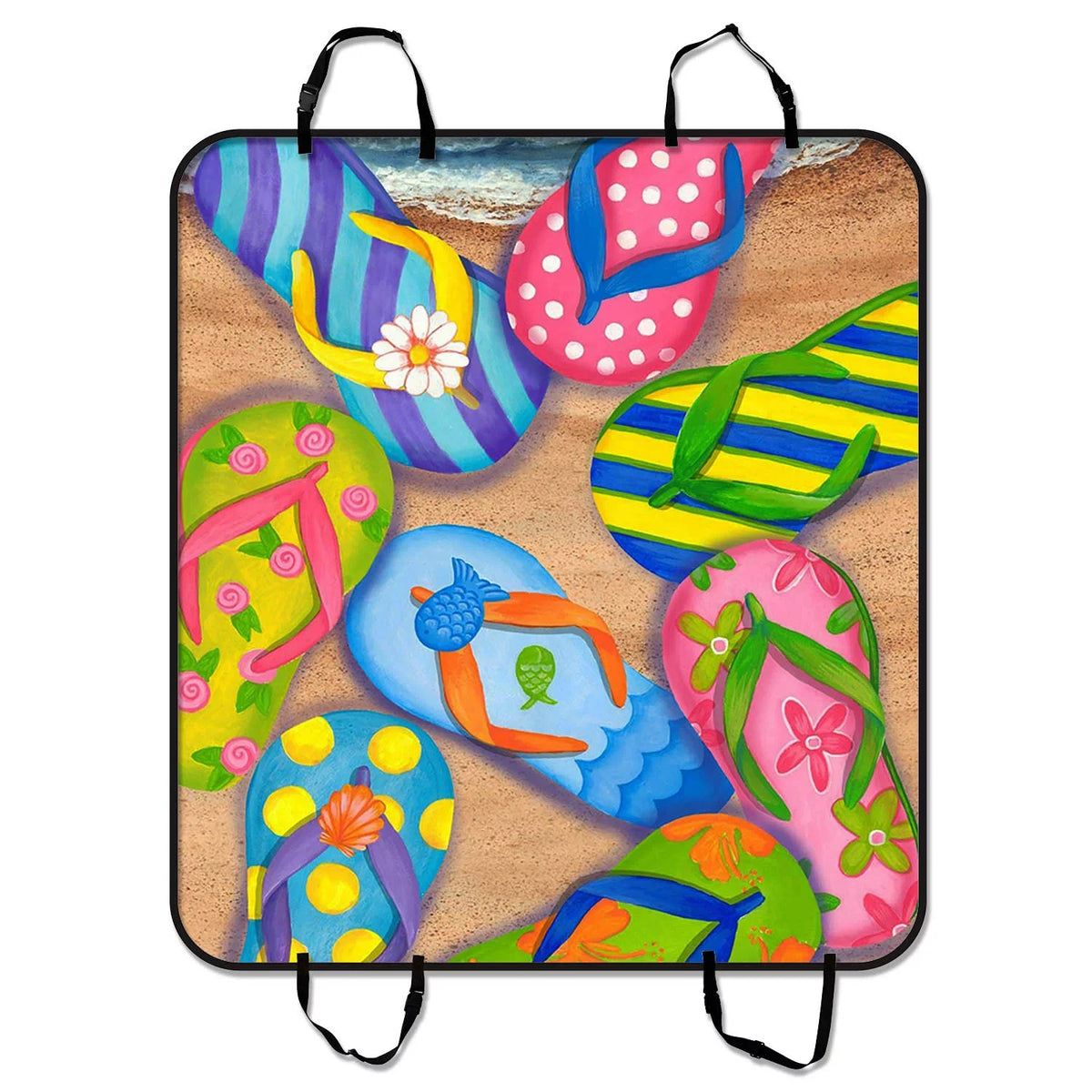 GCKG Cargo Pet Cars Flip Trunk 54x60 Dog Mat Seat Hammock Art For Trucks and inches SUV Cover Car Seat Mat Mat Flops,Slippers Car