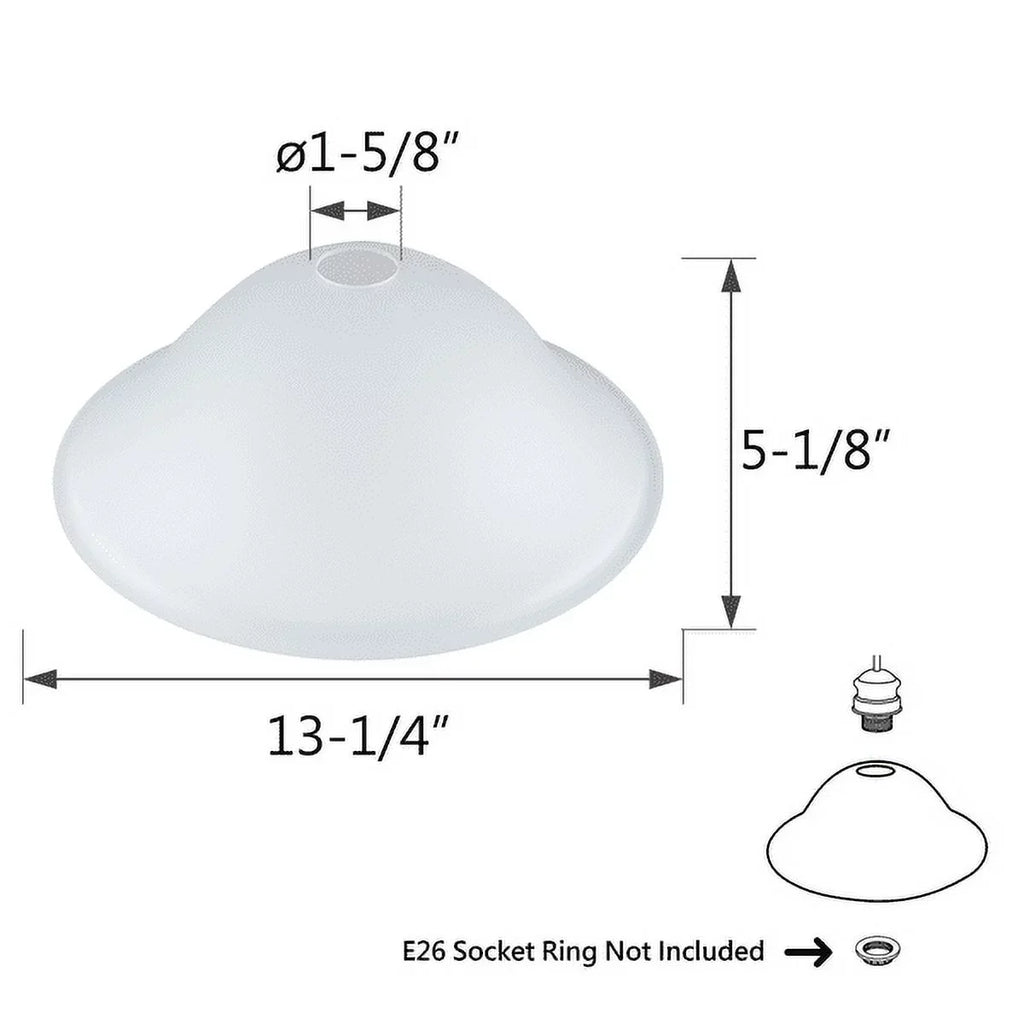 5-1/8" x Creative Pendant,13-1/4" 23144-11, Diameter Medium and Aspen Socket Frosted Base Swag Torchiere Shade Glass Traditional Height. for Lamp Lamp,