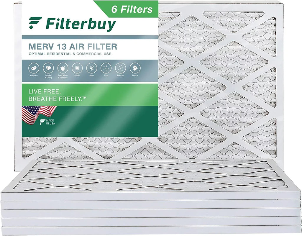 Pleated 10x32x1 Filterbuy AC Filters 13 (6-Pack) Furnace HVAC Air MERV