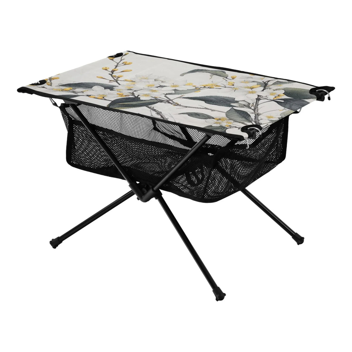 Flowers Jasmine Portable with Fishing BBQ Bag Outdoor Storage for Hiking Table Picnic Table Table Compact Beach Blooming Foldable Camping