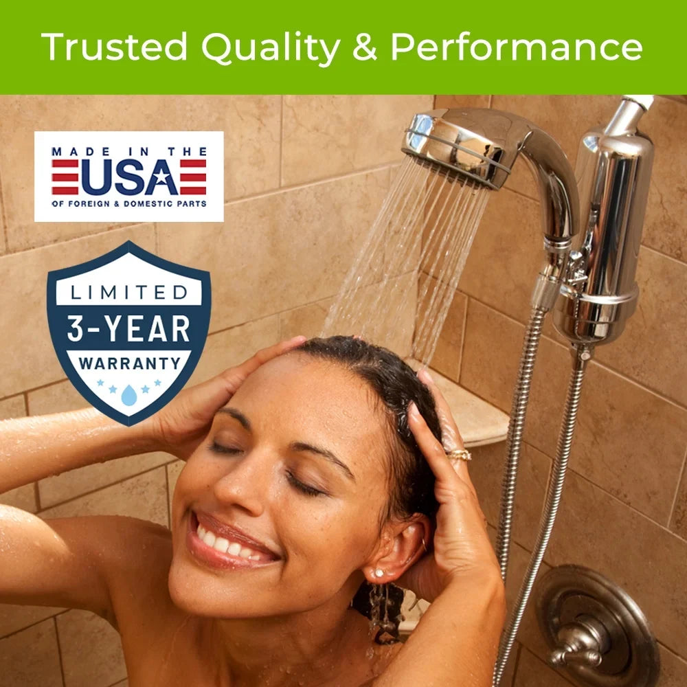WaterChef Wand Advanced Filter with (White) SF-7C Deluxe ThermalGuard Spray System Shower and Premium
