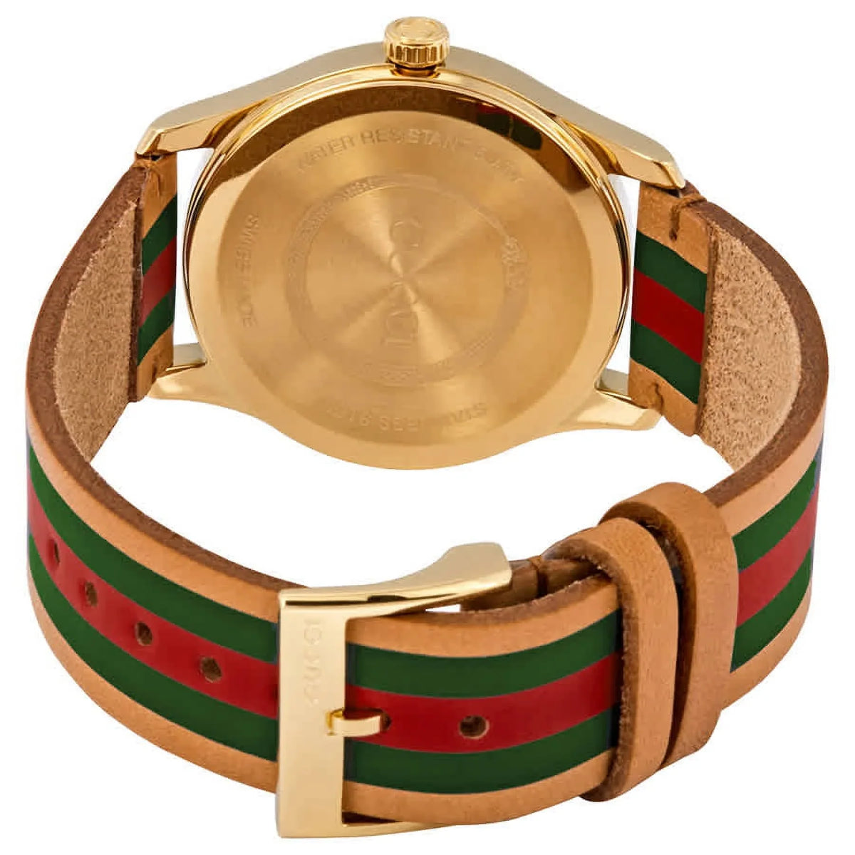 Gucci 38mm Men's G-Timeless Watch YA1264077 Leather 126 Three-Toned