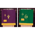 Purple Fringe Green KC135 & Scarf Christian Pulpit with Church Brands Supply