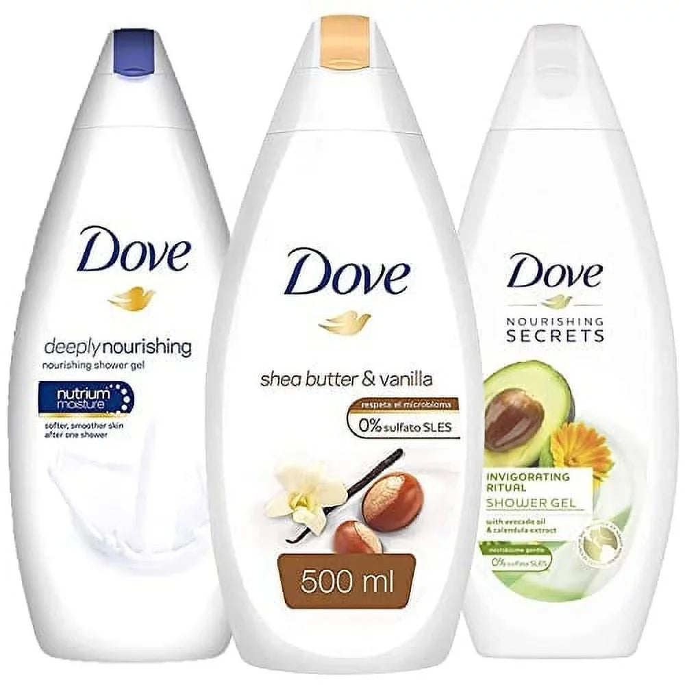 Invigorating 3 Glowing Pack And Pampering 16.9 Skin, Dove Natural Softening Lotus Shea Body Wash, And Flower, Ounces For Avacado Moisturizers, Ritual Count Oil Variety Butter, Ritual Each,