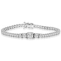 Asscher Prong by White Diamond 14K Set Diamonds with Essence set Simulated Cut Gold Solid Bracelet Designer in
