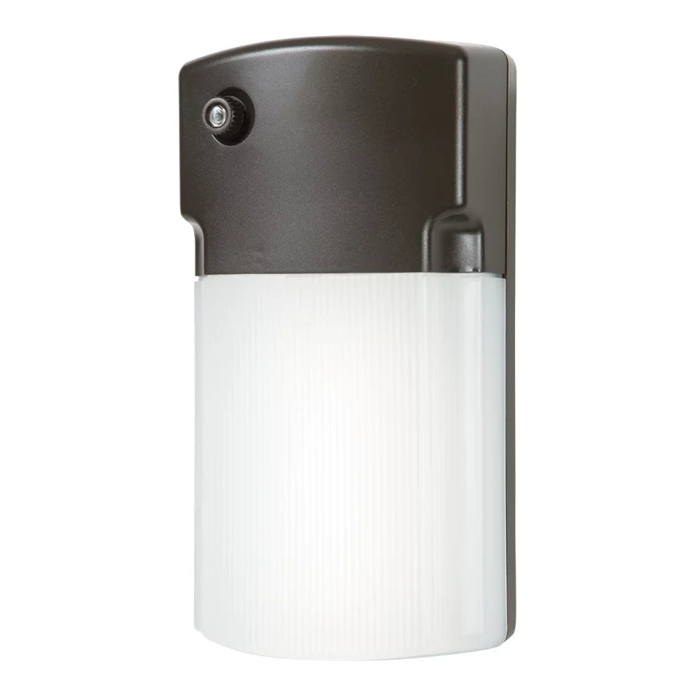 Outdoor Pack Wall Integrated Photocell LED with to Dusk Sensor HALO Dawn Bronze Outdoor Light