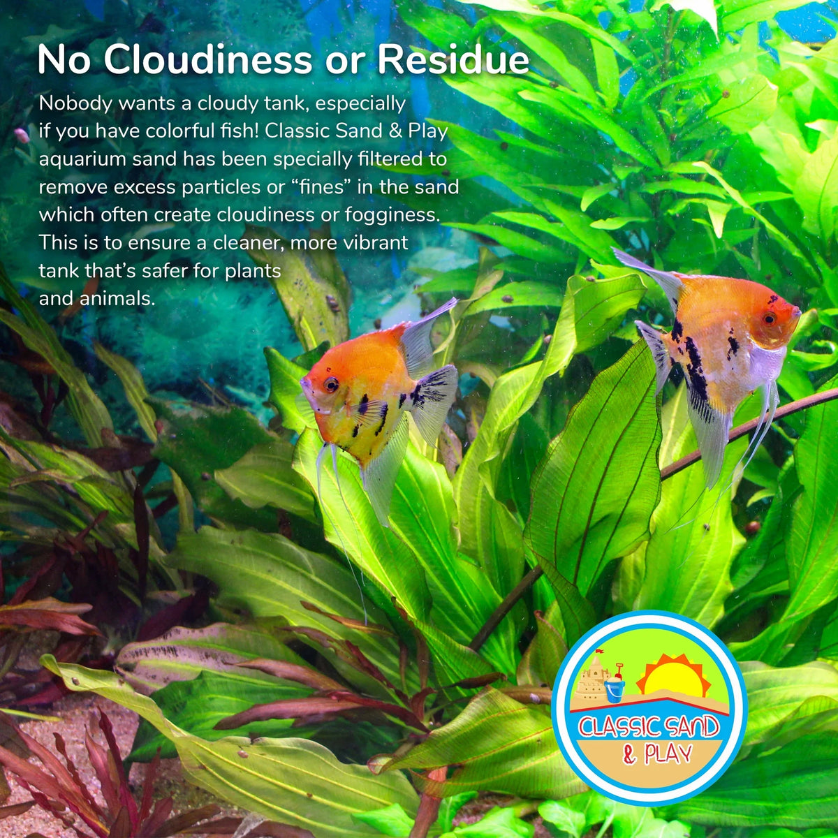 SAND PLAY lb. Sand Tanks, Natural Aquarium and CLASSIC Orange Freshwater for Saltwater 40 &