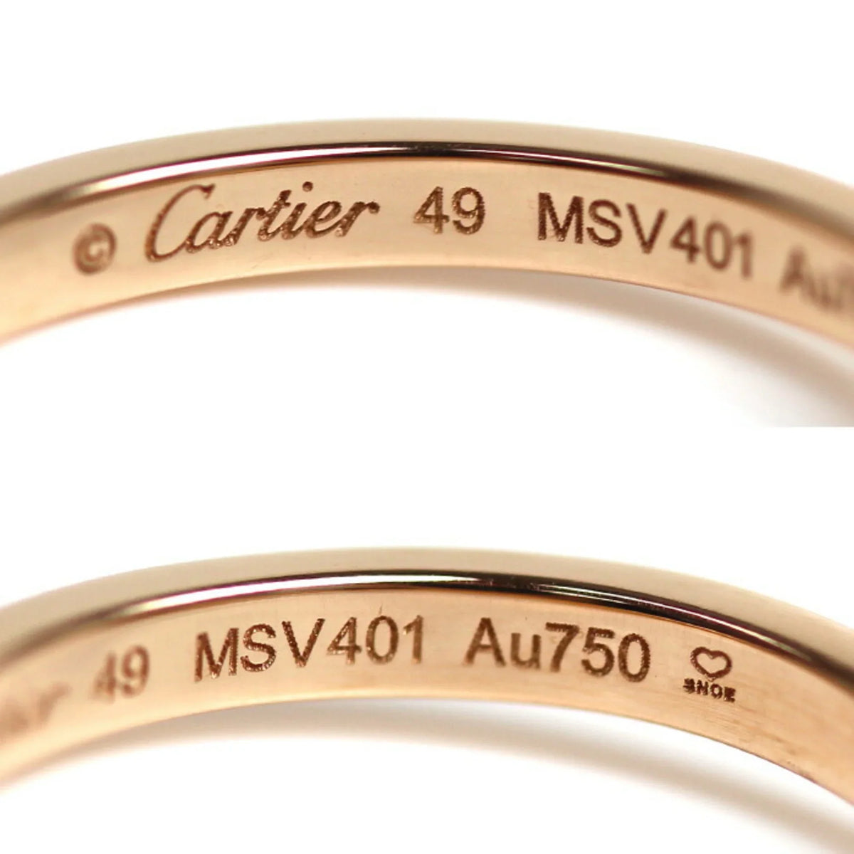 Size Ballerina 49 CARTIER Wedding Gold Pink Ring 3PD Women's Curve (Good) Pre-Owned 2.4g B4098649 Diamond K18PG 9