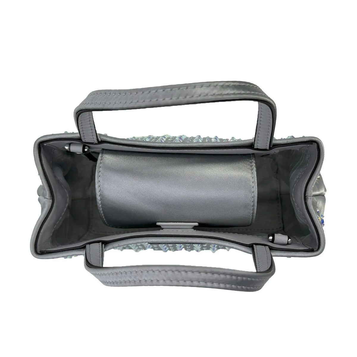 Kate Grey Fabric Platinum - Sam Spade Embellished Mini Icon Tote Crystal