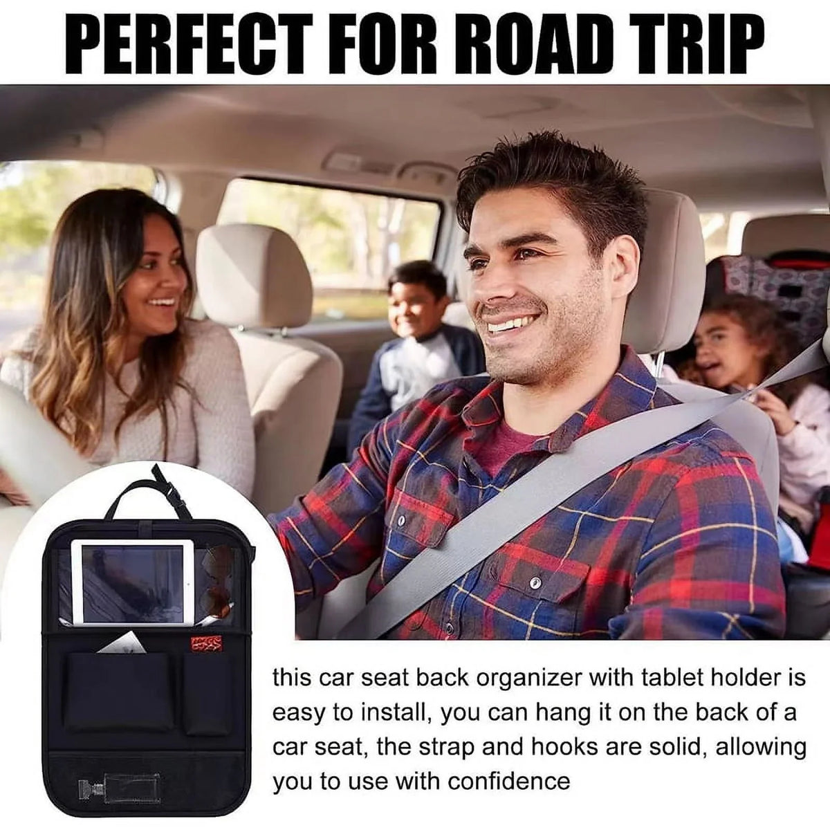 Folding Tablet With FeiraDeVaidade Backrest Organizer,Car Organizers, 3-In-1 Seat Car Children'S Storage Car And Table