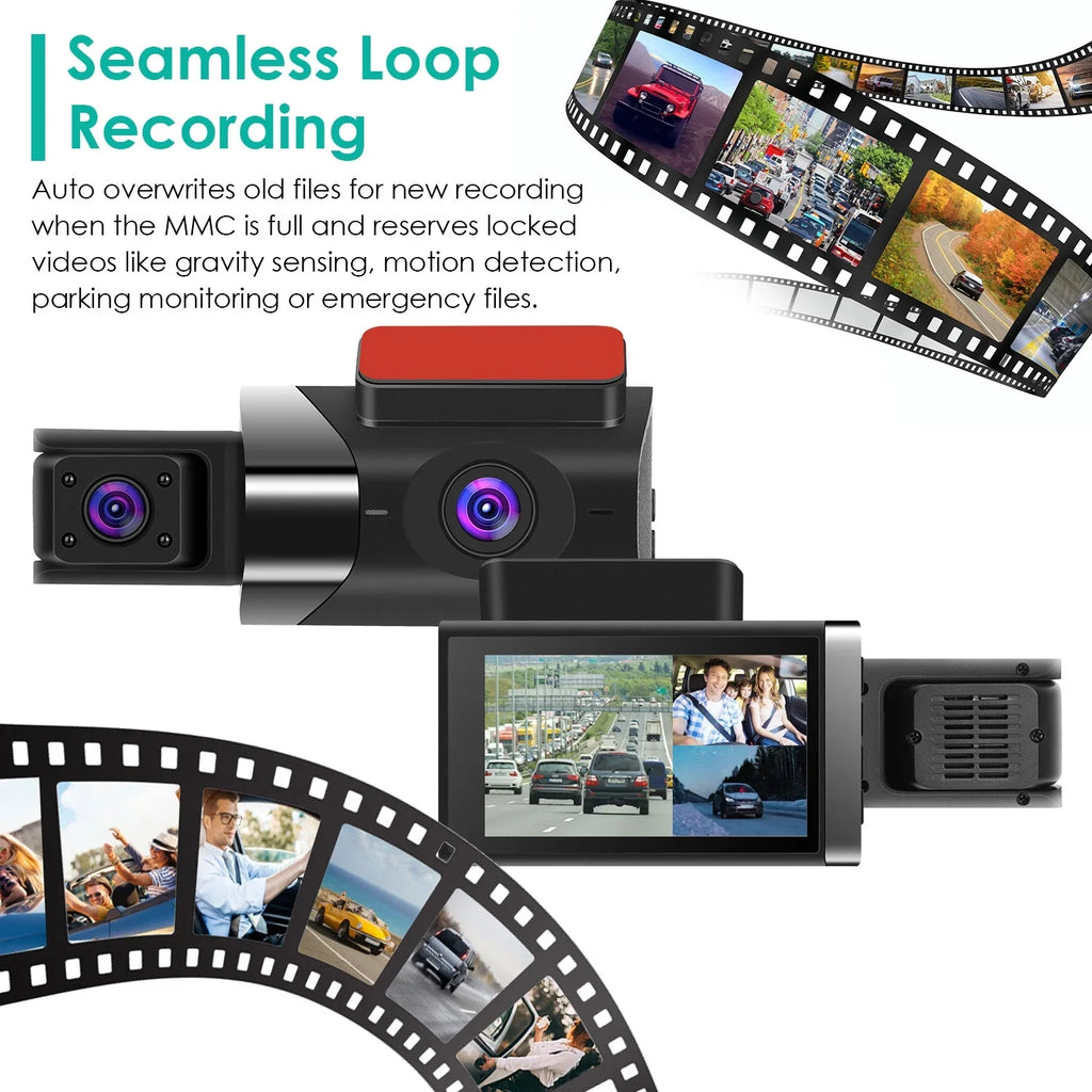 Recorder Parking Cam Angle WiFi iMounTEK Dash 140° Loop 2K Vision Night Camera Camcorder, GPS Car G-sensor Monitor with Recording